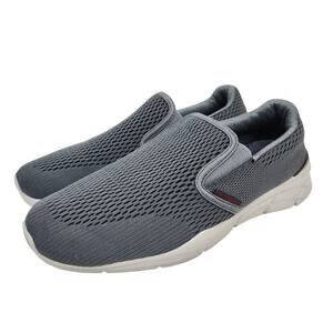 Skechers Equalizer Memory Foam Men's Slip On Sneakers Mesh Textile Gray Size 9